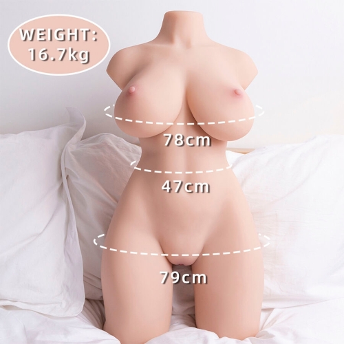 XISE - ORGANISIERTER, REALISTISCHER WEIBLICHER TORSO MIT STOSSENDER 71 CM