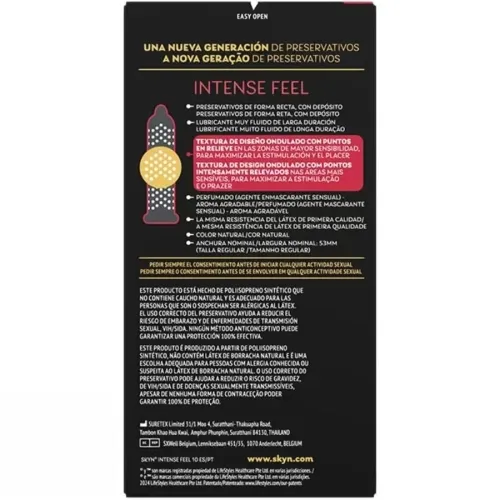 Condom with textured wave design, 10 units – Skyn