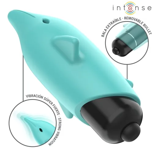 Echo Vibrating Bullet Dolphin Blue 8 x 4.7cm – Intense