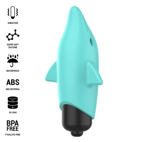 Echo Vibrating Bullet Dolphin Blue 8 x 4.7cm – Intense
