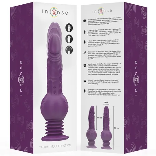 Tatum Vibrator with Up and Down Vibration 24cm Purple | Intense