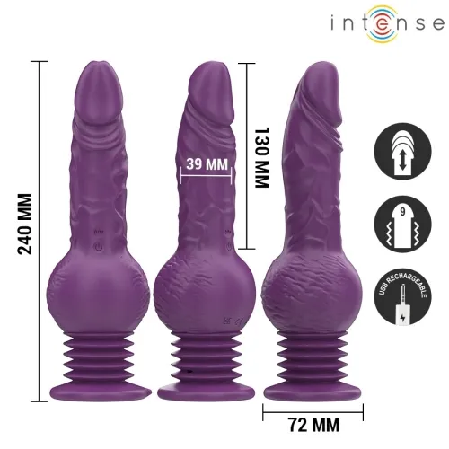 Tatum Vibrator with Up and Down Vibration 24cm Purple | Intense