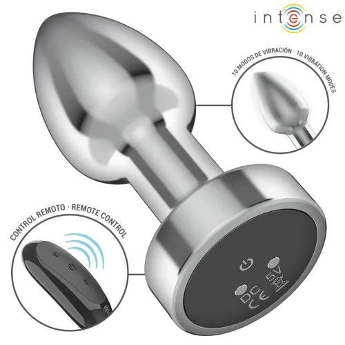 Anal Plug 10 Modi Metall Mit Fernbedienung S – Intense