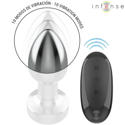 Anal Plug 10 Modi Metall Mit Fernbedienung S – Intense
