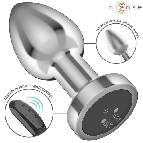 Intense - Anal Plug 10 Vibrationen Metall Mit Fernbedienung M