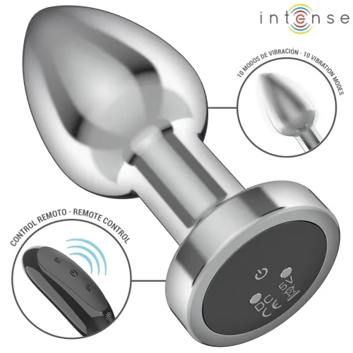 Anal Plug 10 Modi Metall Mit Fernbedienung M – Intense