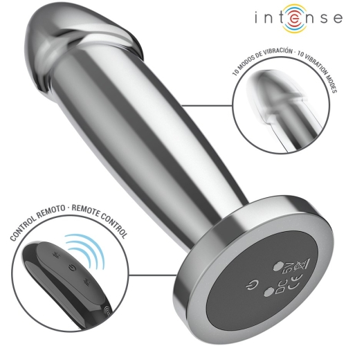 INTENSE - ANAL PLUG 10 VIBRATIONEN METALLDILDO MIT FERNBEDIENUNG S