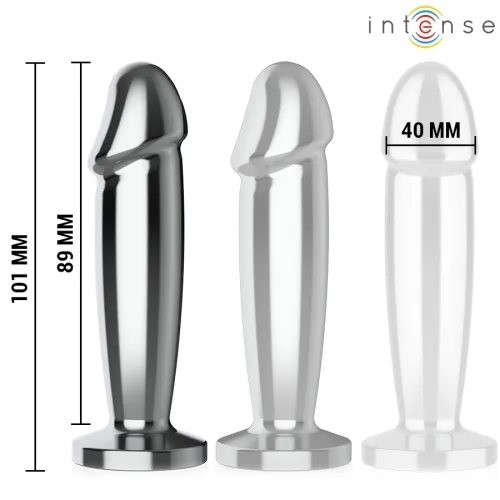 Anal Plug 10 Modes Metal Dildo with Remote Control M – Intense