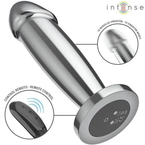 Anal Plug 10 Modes Metal Dildo with Remote Control M – Intense