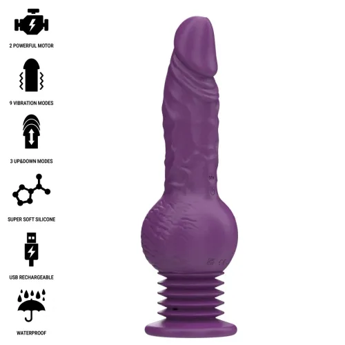Tatum Vibrator with Up and Down Vibration 24cm Purple | Intense