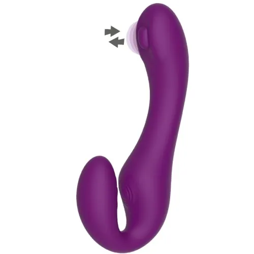 Xocoon - 2 In 1 Strapless Strap-On Vibrator Purple