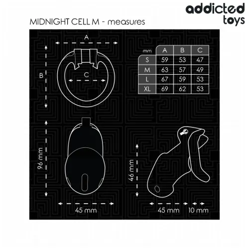 Mindnight Cell penis cage 4.2cm M – Addicted Toys Locked