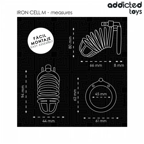 Iron Cell Metall-Peniskäfig M – Addicted Toys Locked