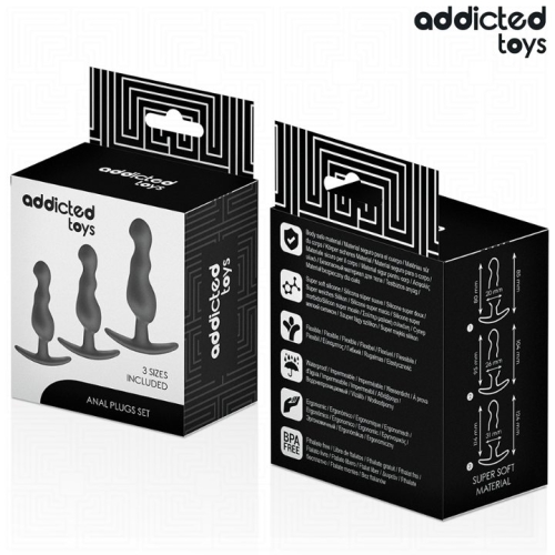 ADDICTED TOYS - 3ER-SET ANALPLUG MODELL 1