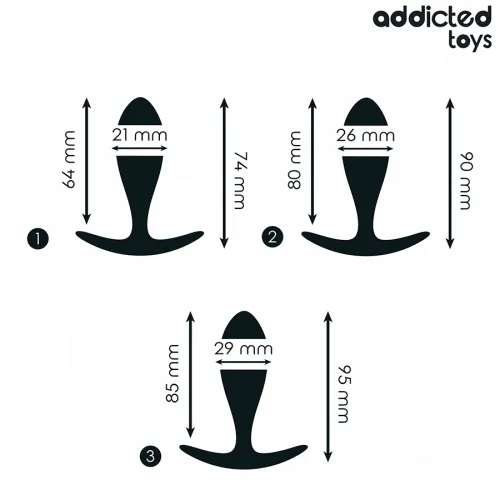 3er-Set Analplug Modell 2 – Addicted Toys