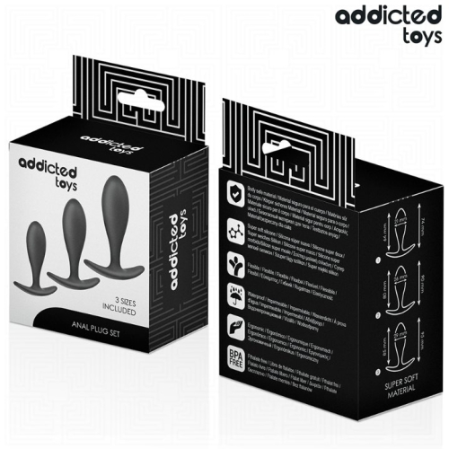 ADDICTED TOYS - 3ER-SET ANALPLUG MODELL 2