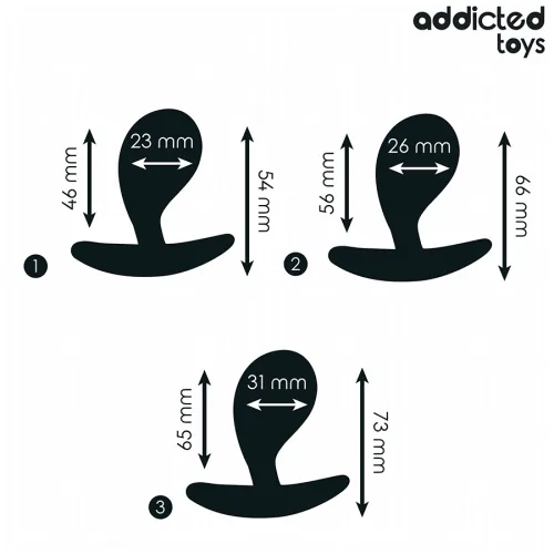 3er-Set Analplug Modell 3 – Addicted Toys