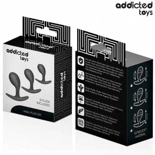 3er-Set Analplug Modell 3 – Addicted Toys