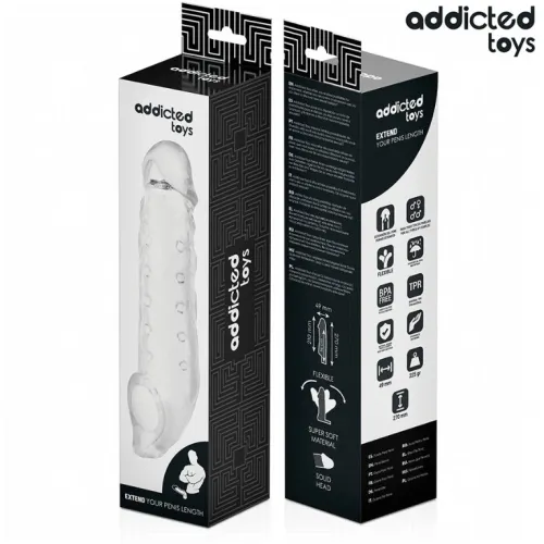 Transparent penis extension S 23cm – Addicted Toys