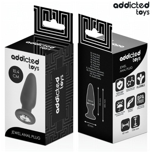 ADDICTED TOYS - ANAL PLUG MIT JUWEL GRÖSSE M 10,4 CM