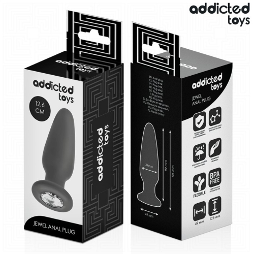 ADDICTED TOYS - ANAL PLUG MIT JUWEL GRÖSSE L 12,6 CM
