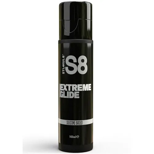 Schwarze Flasche mit der Aufschrift "S8 Extreme Glide", silikonbasiert, 100 ml.