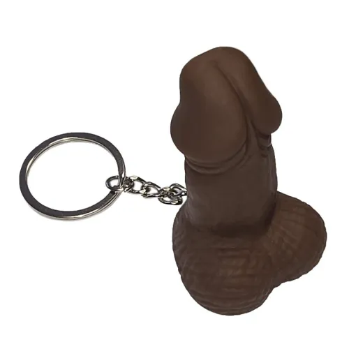 Schlüsselanhänger in Form eines Schokoladenstücks mit ungewöhnlichem Design.
