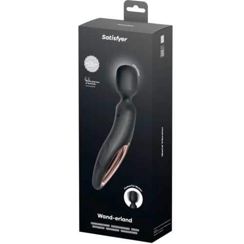 Wand Erland Vibrating Massager Black – Satisfyer