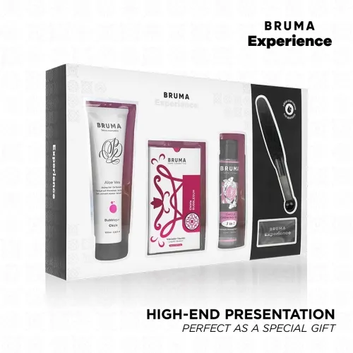 Gift set "Bruma Experience" with Aloe Vera cream, chewing gum, spray and brush in elegant packaging.