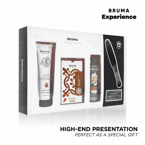 Geschenkset "Bruma Experience" mit Aloe Vera Creme, Duschgel, Lotion und Bürste in eleganter Verpackung.