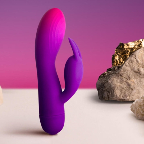 ROCKS-OFF - GLO-GIRL LILA RABBIT VIBRATOR - Standalone