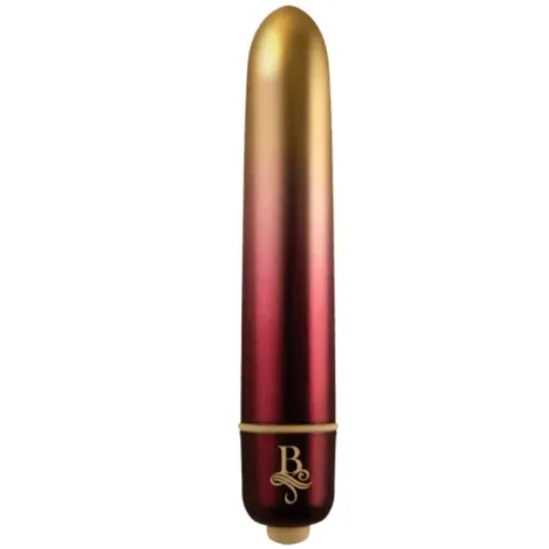 Gold-rot verlaufender zylindrischer Gegenstand mit einem "B"-Logo am unteren Ende.