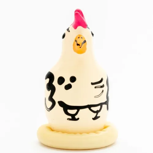 Cocky Rooster Kondom Handbemalt – Condomerie