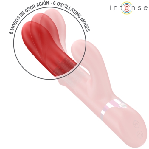 INTENSE - LELE MULTIFUNKTIONSVIBRATOR ROTIEREND & OSZILLATION & STIMULATION ROT