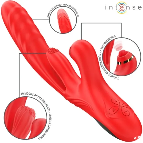 Rosalia Multifunctional Vibrator 3 in 1 Red | Intense