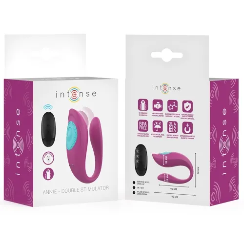 Annie U-Shaped Vibrator + Stimulator Purple – Intense