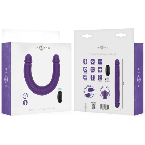 Gunter Dildo Double Vibrator 40cm Purple – Intense
