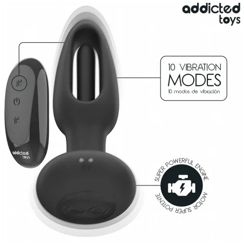 Analplug Mit Vibrierender Zunge Und Fernbedienung – Addicted Toys