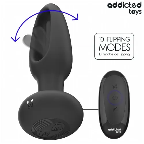 Analplug Mit Vibrierender Zunge Und Fernbedienung – Addicted Toys