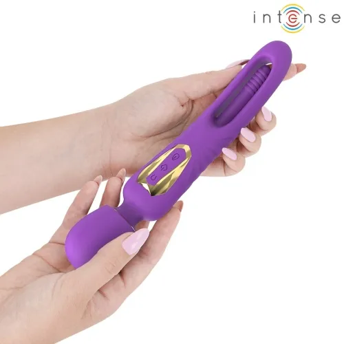 Christy Vibrating Wand with Snapping Tongue – Intense