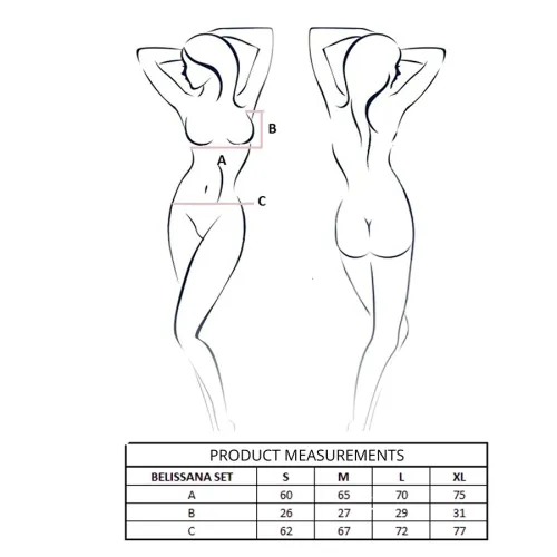 Belissana Bra + String Set Blue L/Xl – passion