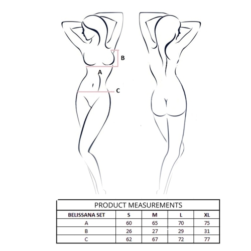 Passion - Belissana Bh + String Set Burgunderrot L/Xl