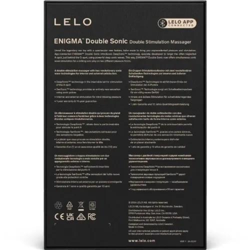 Enigma Dual Sonic Vibrator Point G Black | Lelo