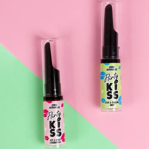 Flirty Kiss Gels Mit Oralen Erdbeere & Minze 2 X 8gr – Secretplay