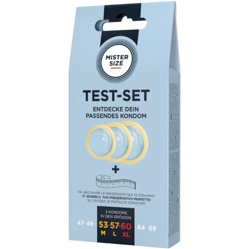 Test Set - 3 Kondome - Verschiedene Größen + Massband – Mister Size
