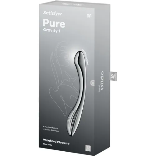 SATISFYER - PURE GRAVITY 1 DOUBLE-DECKED STAINLESS STEEL DILDO