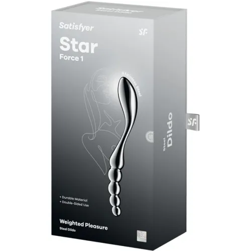 SATISFYER - STAR FORCE 1 DOUBLE DILDO MADE OF STAINLESS STEEL