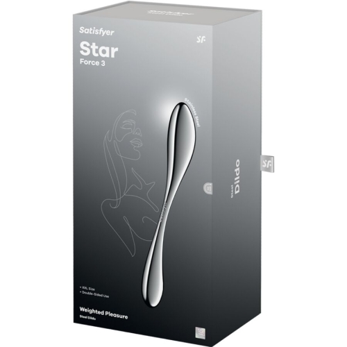 SATISFYER - STAR FORCE 3 EDELSTAHL DOPPELDILDO