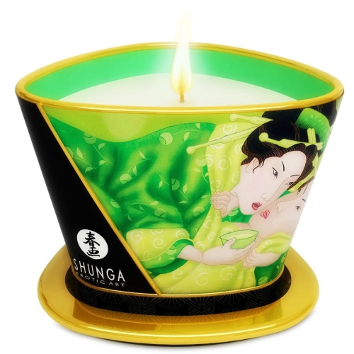 Massagekerze Mini Caress By Candelight Grüner Tee 170ml | Shunga