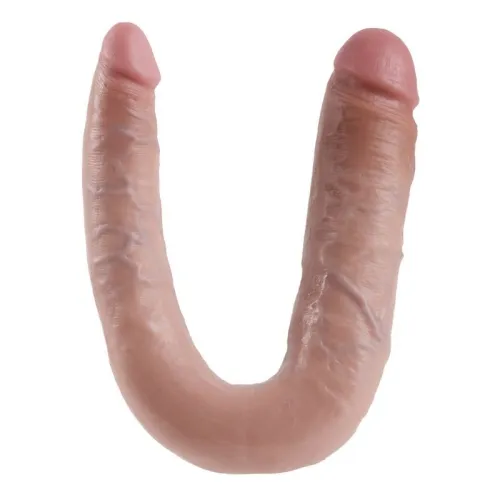 Large Double Trouble Dildo Fleischfarben – King Cock
